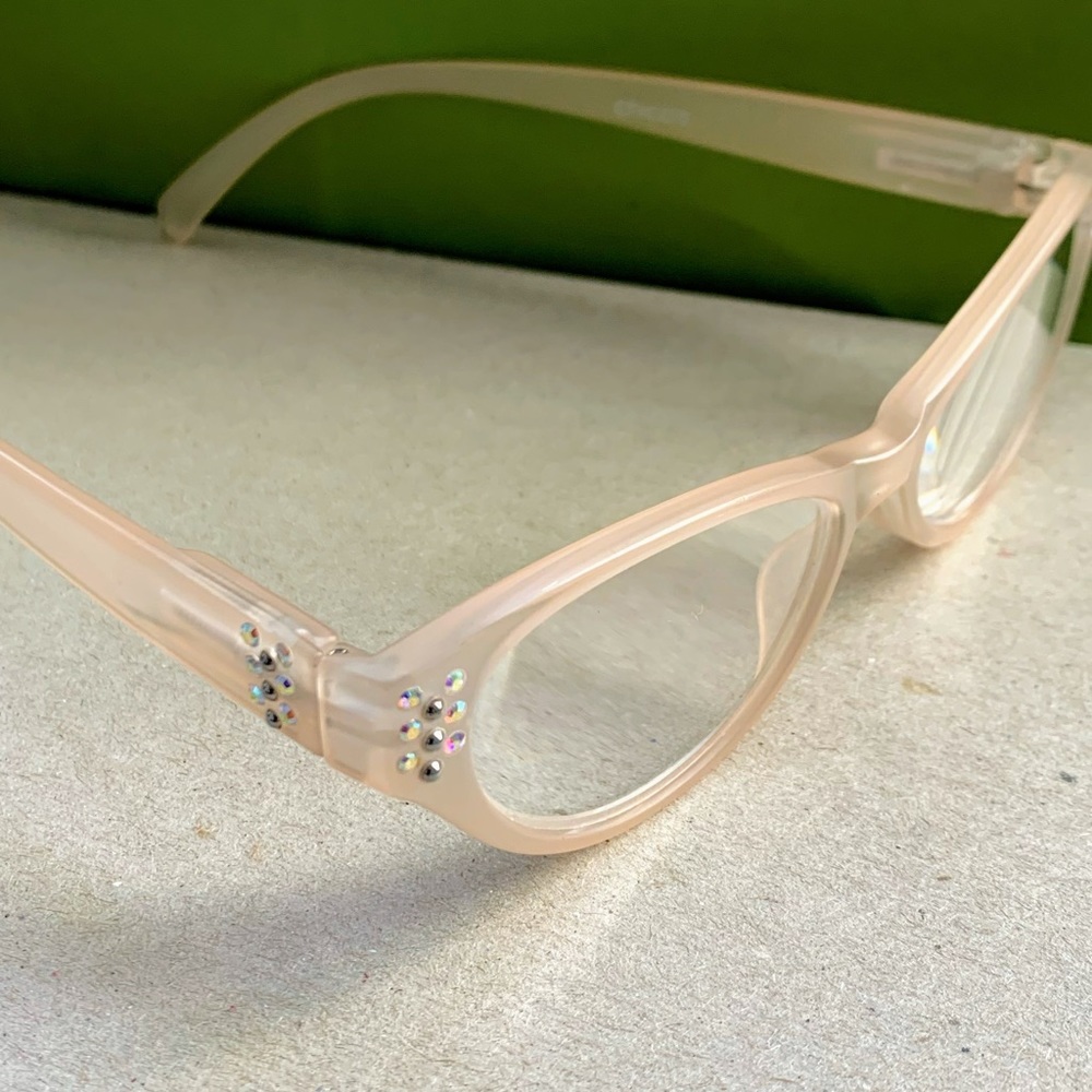 +2.50 reading glasses with crystal accents